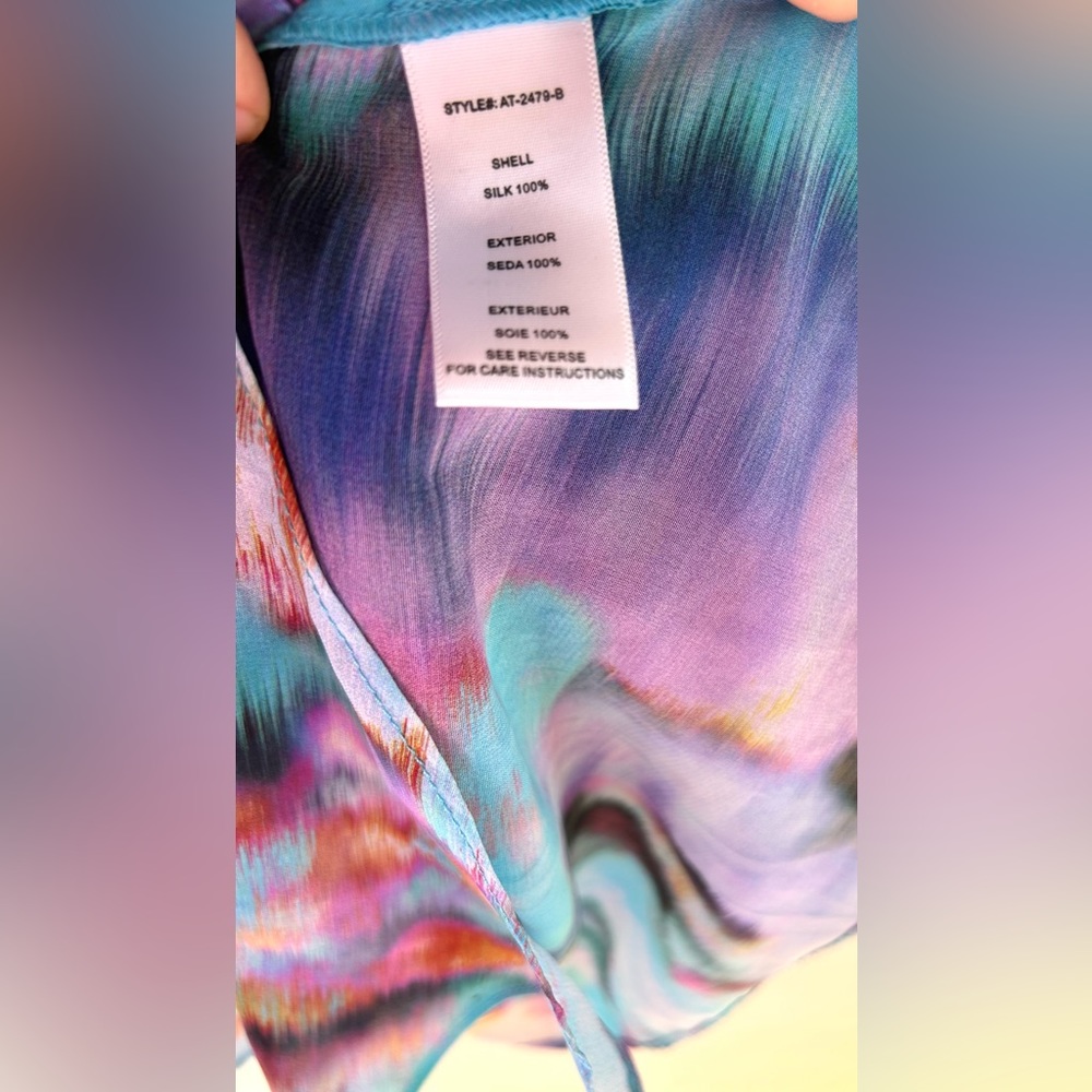 Alex + Alex Silk Sleeveless Multicolored Top - image 5